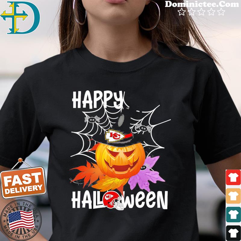 Pumpkin Witch Kansas City Chiefs Logo Happy Halloween Shirt